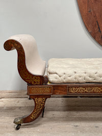 A George IV Rosewood and Inlaid Brass Day Bed attributed to Gillows