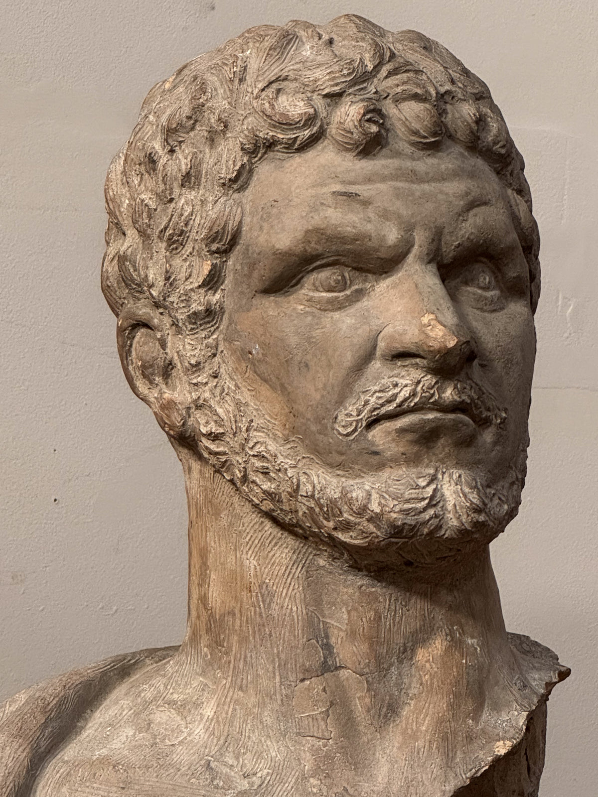 An Early 19th Century Fragmentary Terracotta Bust of Caracalla