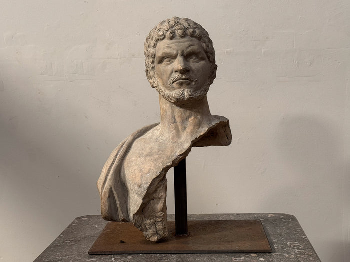 An Early 19th Century Fragmentary Terracotta Bust of Caracalla