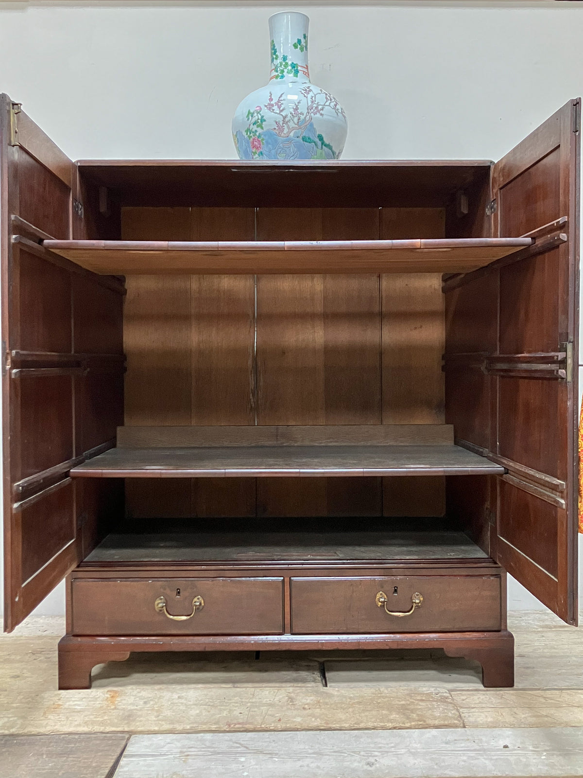 A George II Mahogany Press Cupboard