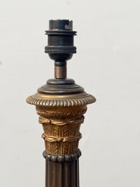 A 19th Century French Empire Bronze and Parcel Gilt Lamp