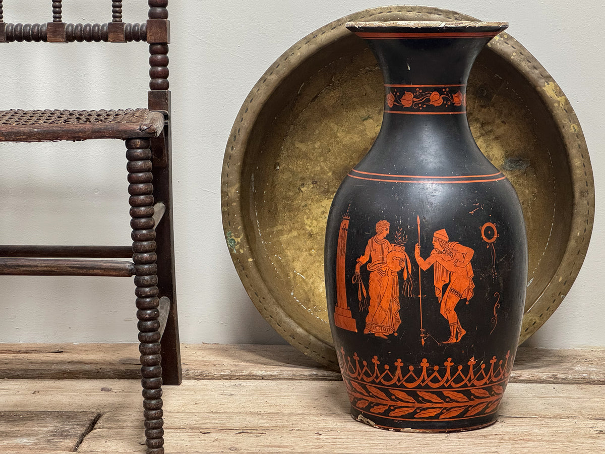 A Rare Early 19th Century Papier Mâché Attic Vase