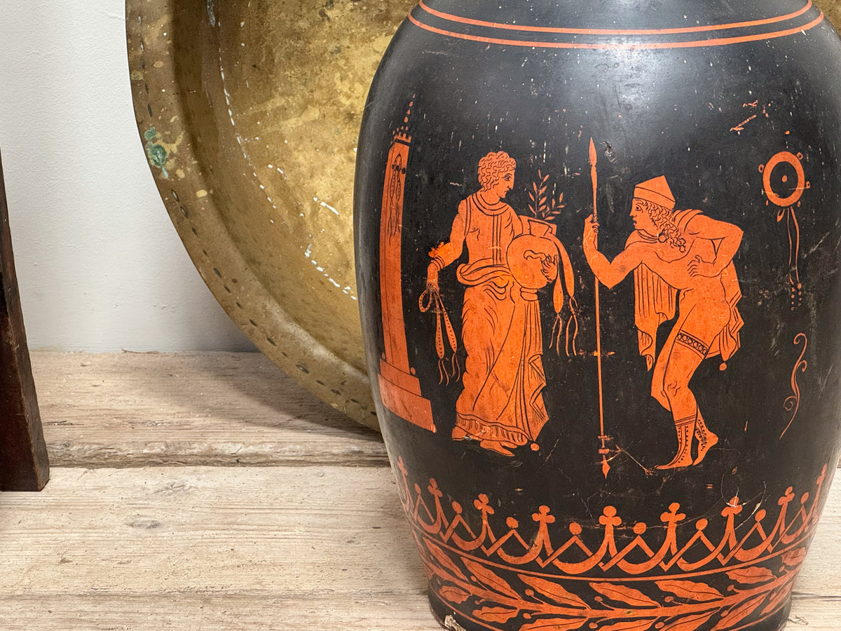 A Rare Early 19th Century Papier Mâché Attic Vase