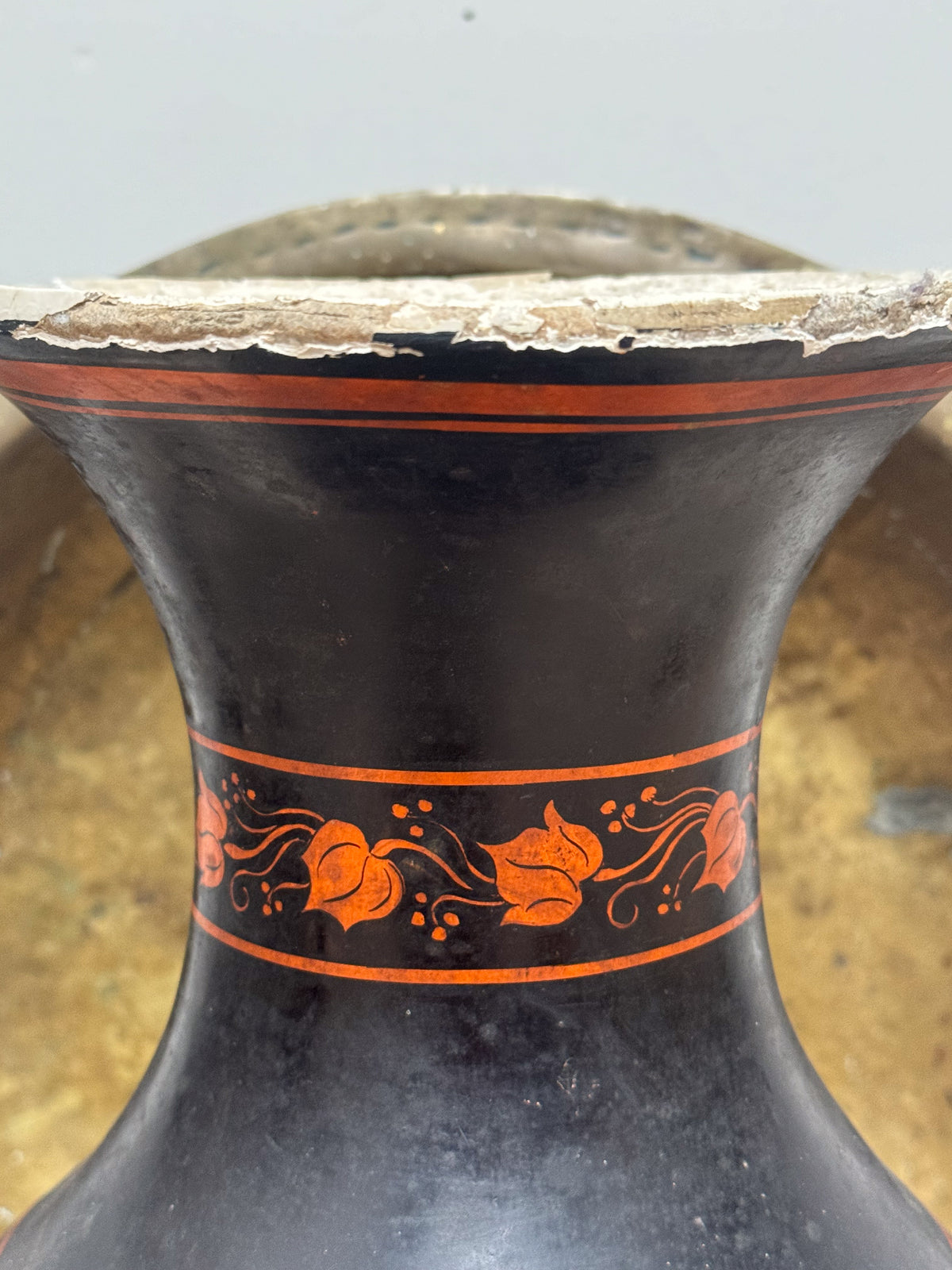 A Rare Early 19th Century Papier Mâché Attic Vase