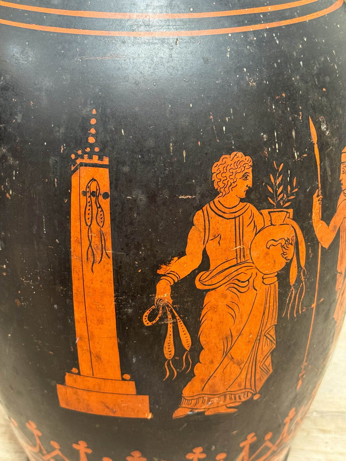 A Rare Early 19th Century Papier Mâché Attic Vase