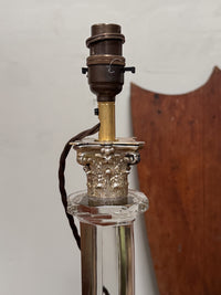 A Late 19th Century Cut Glass Lamp Base