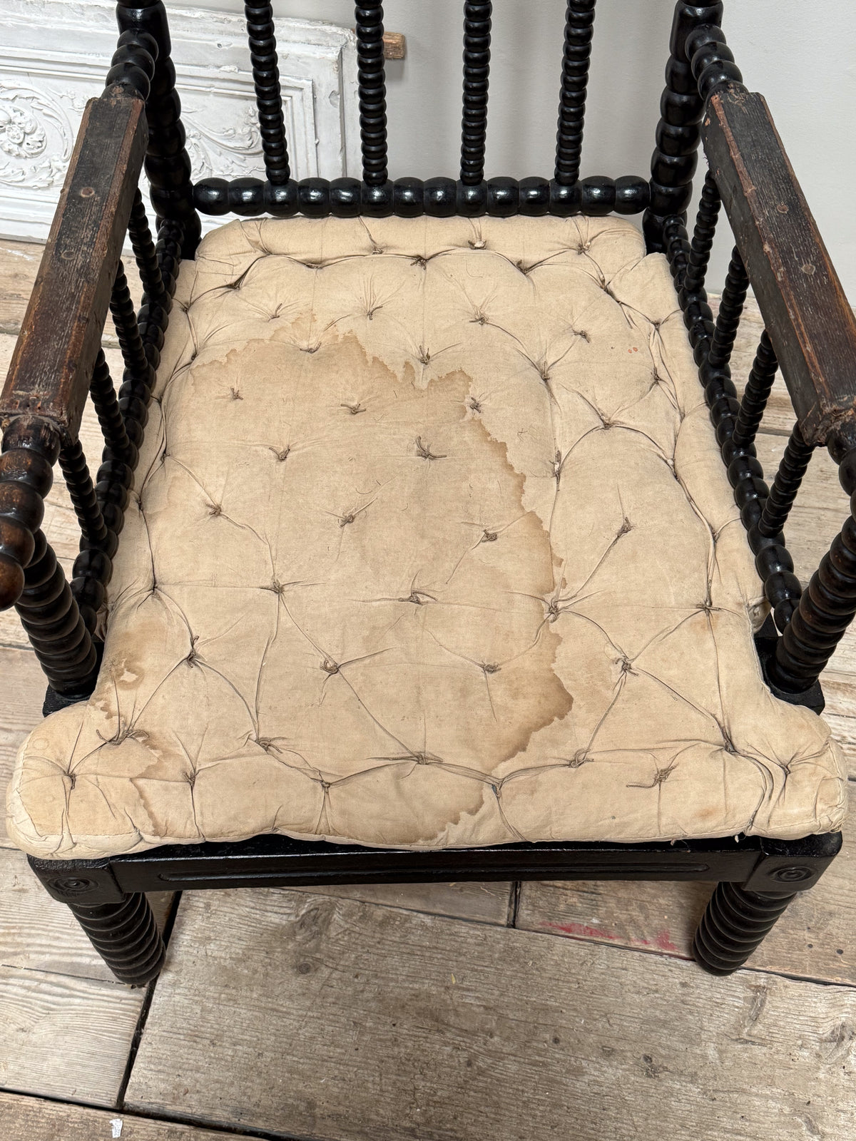 A 19th Century Ebonised Bobbin Chair