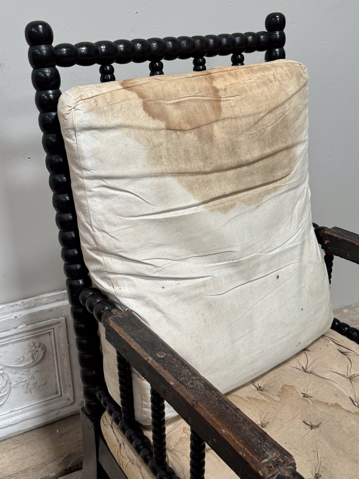 A 19th Century Ebonised Bobbin Chair