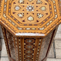 An Pair of Early 20th Century Syrian Inlaid Pedestal Tables