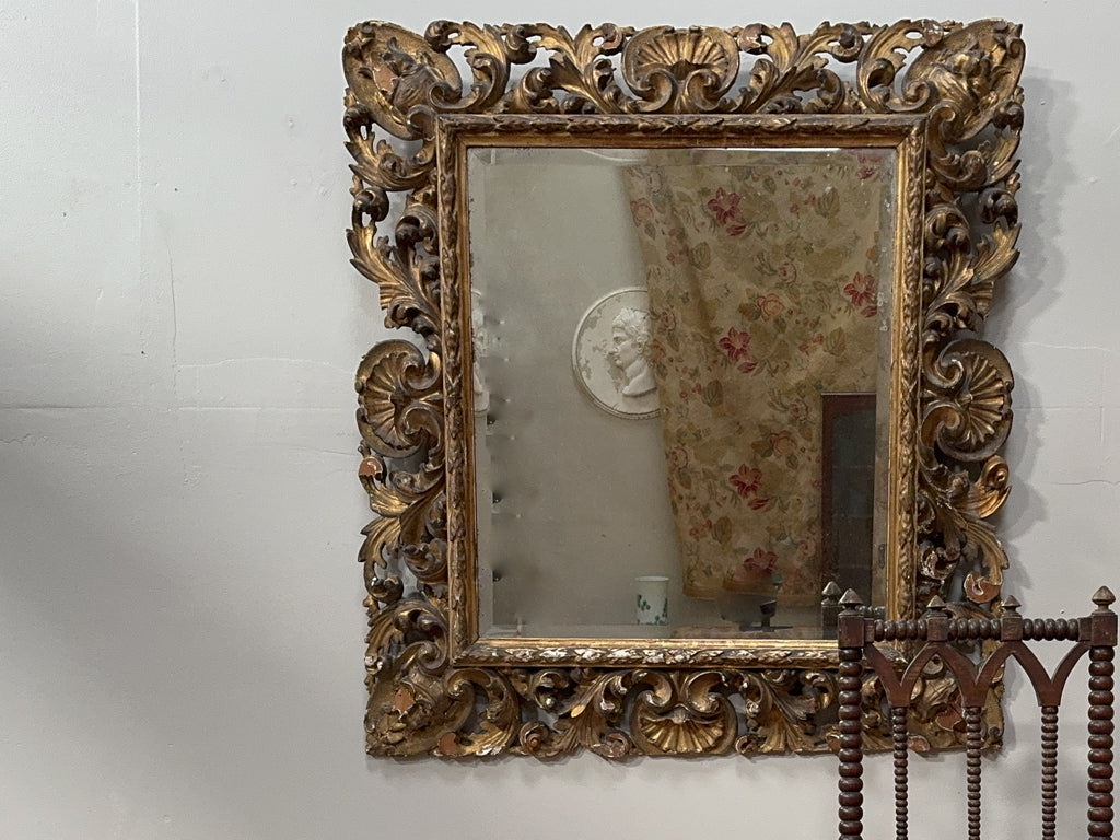 A Late 19th Century Giltwood Florentine Mirror