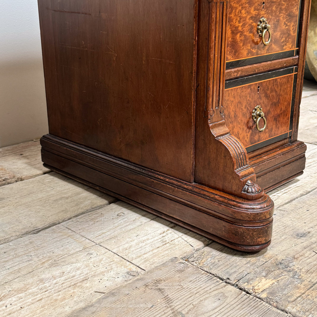 A 19th Century Gillows Amboyna Breakfront Library Desk