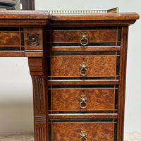 A 19th Century Gillows Amboyna Breakfront Library Desk