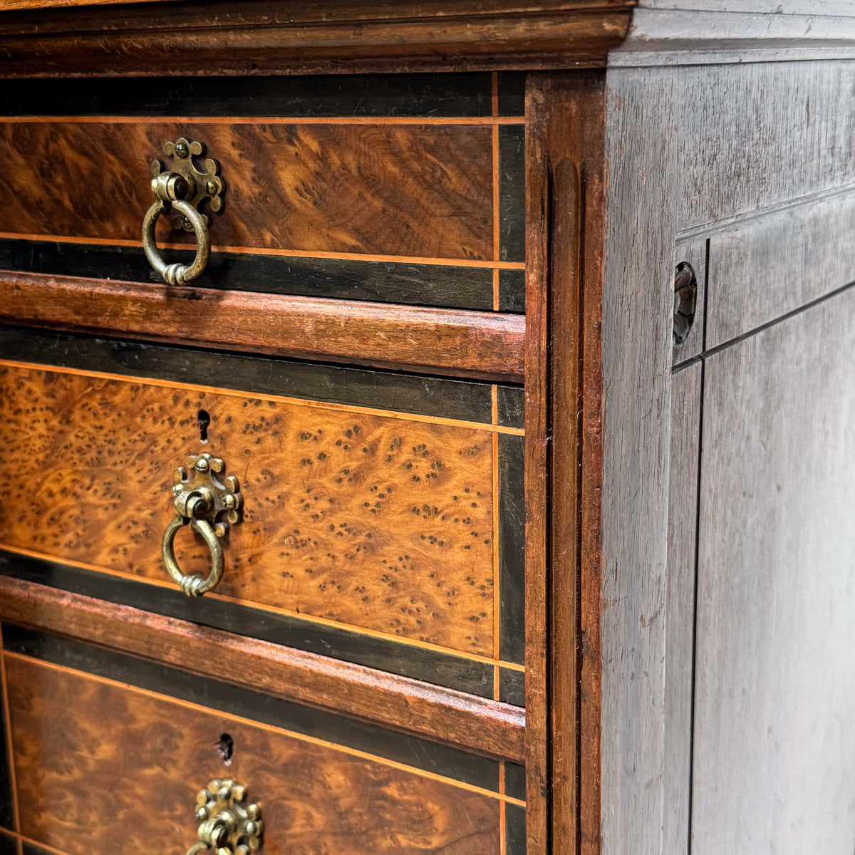 A 19th Century Gillows Amboyna Breakfront Library Desk