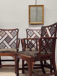 A Rare Set of Four George III Mahogany 'Cockpen' Armchairs