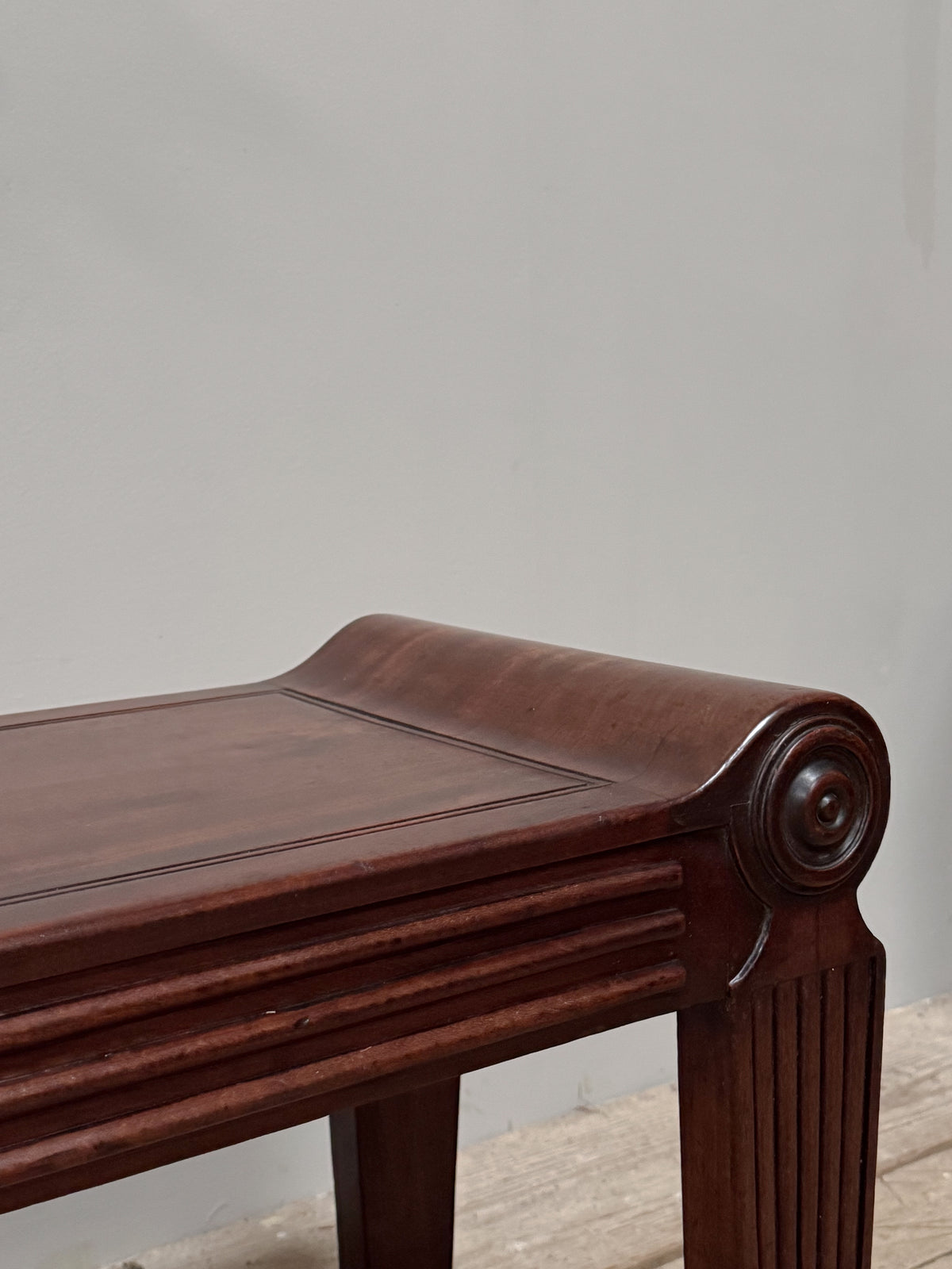 A Regency Mahogany Hall Bench in the manner of Charles Heathcote Tatham