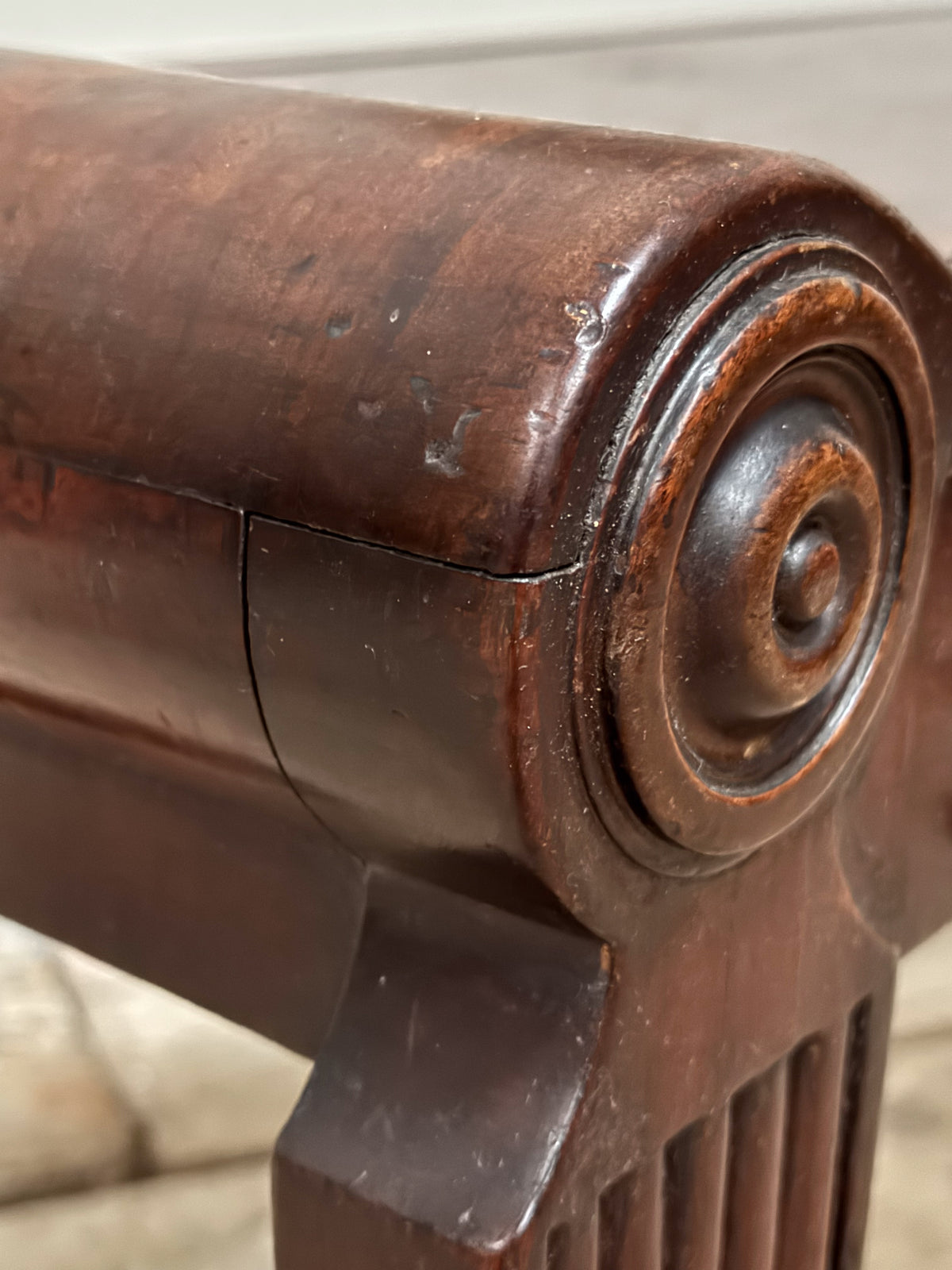 A Regency Mahogany Hall Bench in the manner of Charles Heathcote Tatham