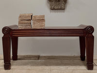 A Regency Mahogany Hall Bench in the manner of Charles Heathcote Tatham