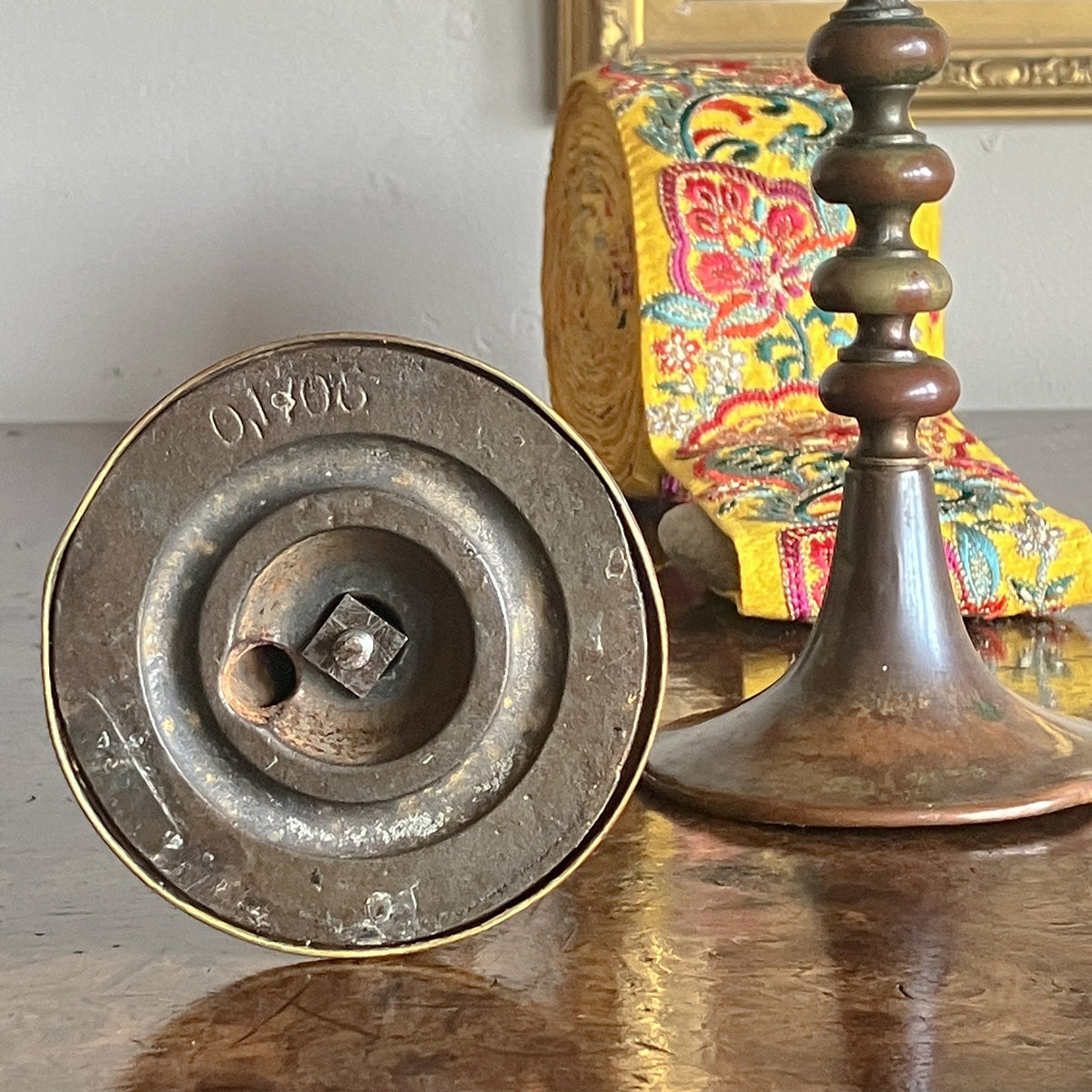 A Pair Early 19th Century Brass Candlesticks