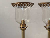 A Pair of Late 19th Century Ormolu Hurricane Lanterns