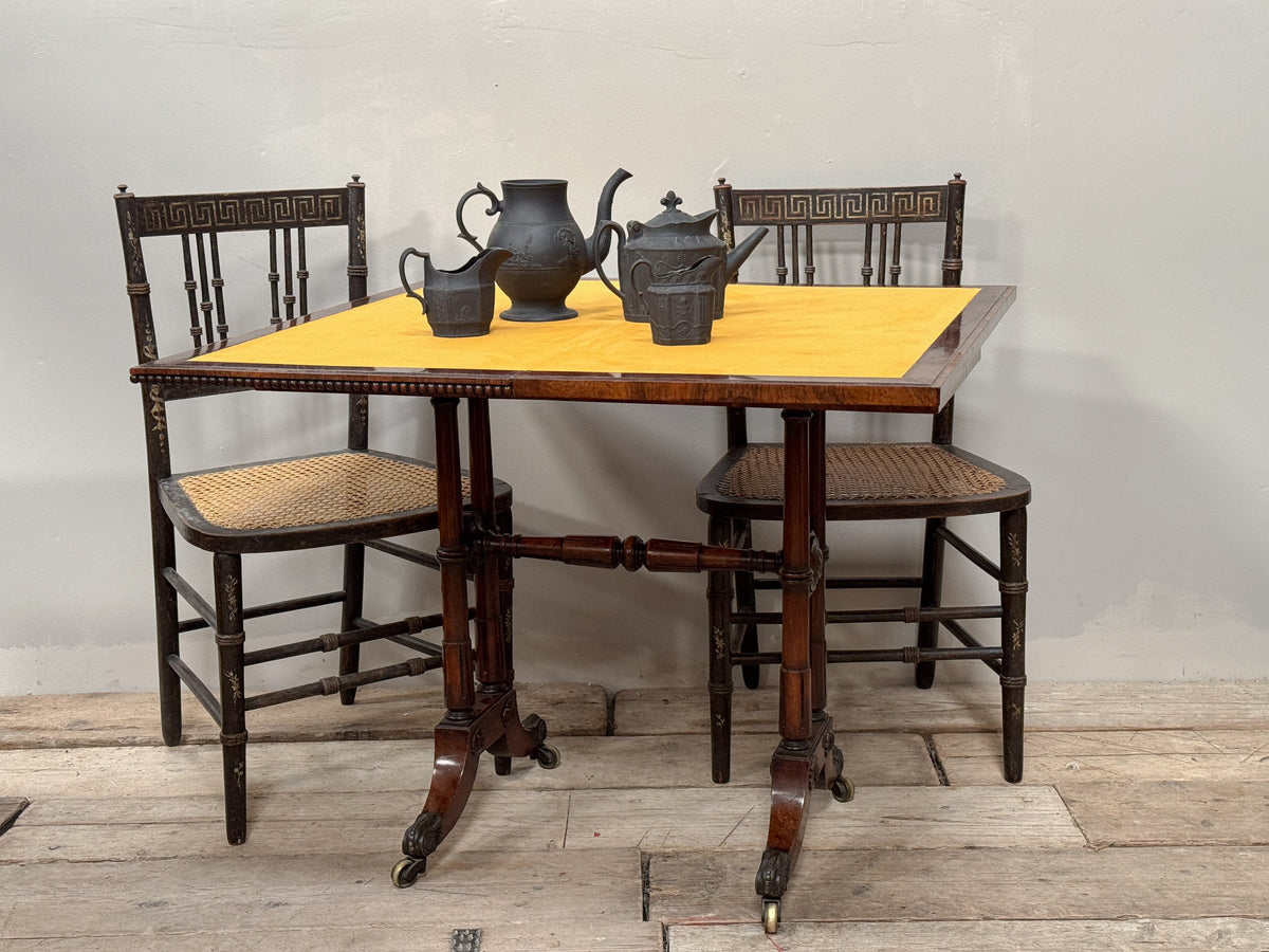 A Late Regency Rosewood Card Table attributed to George Bullock