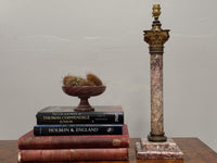 A Mid 19th Century Marble Column Lamp