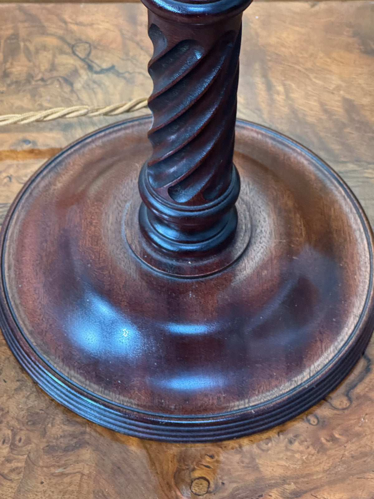 An Early 20th Century Mahogany Lamp