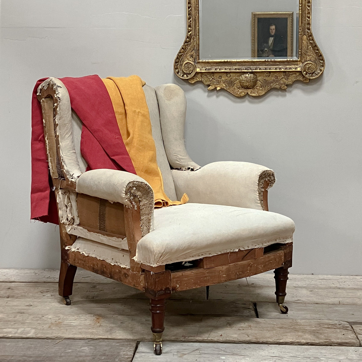 A 19th Century Wingback Armchair