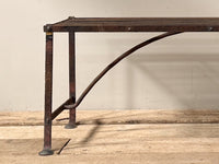 A Pair of Wrought Iron Strapwork Benches