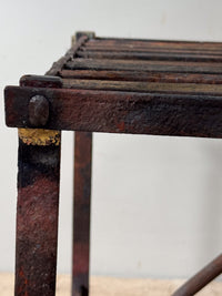 A Pair of Wrought Iron Strapwork Benches