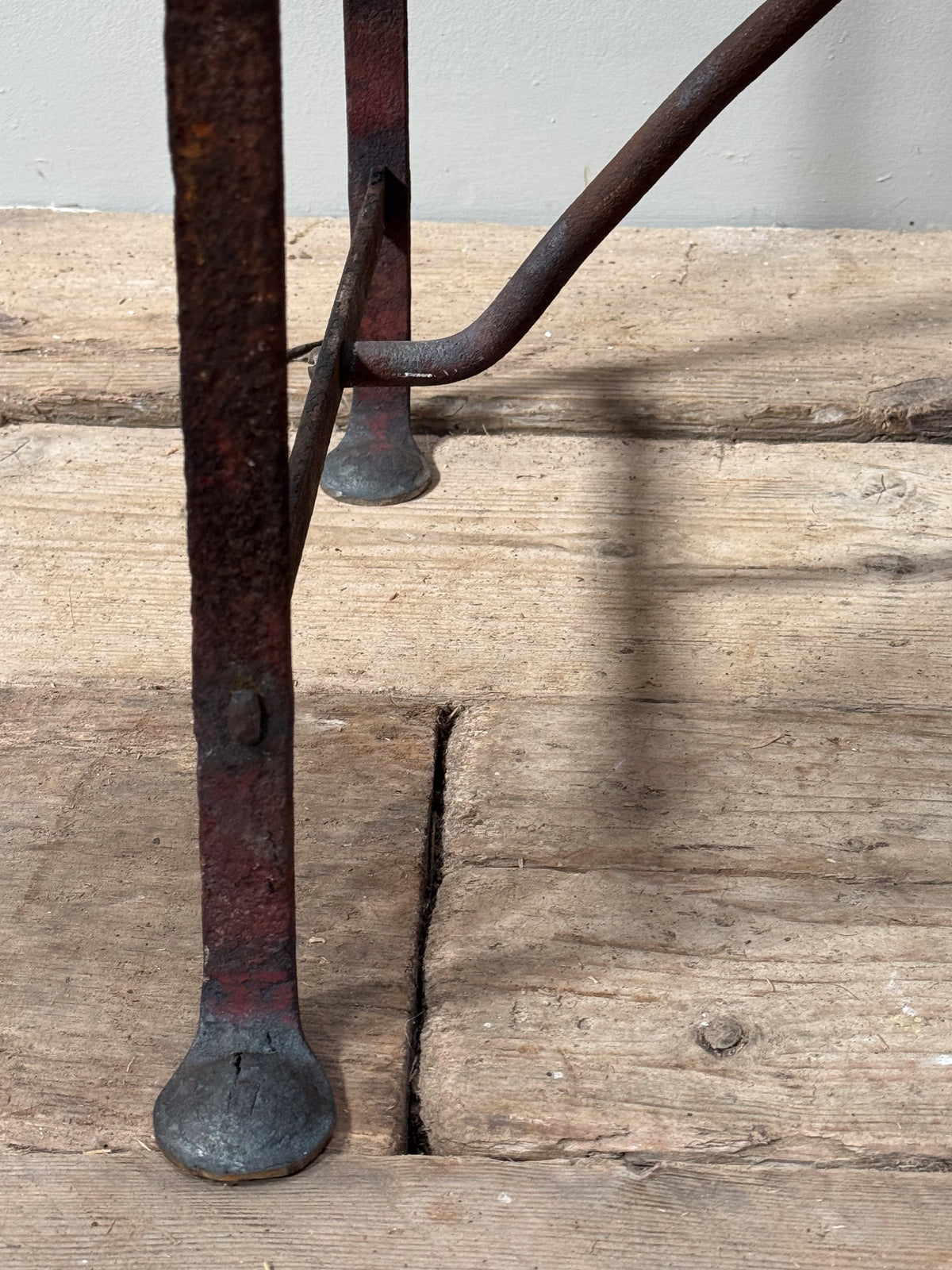 A Pair of Wrought Iron Strapwork Benches