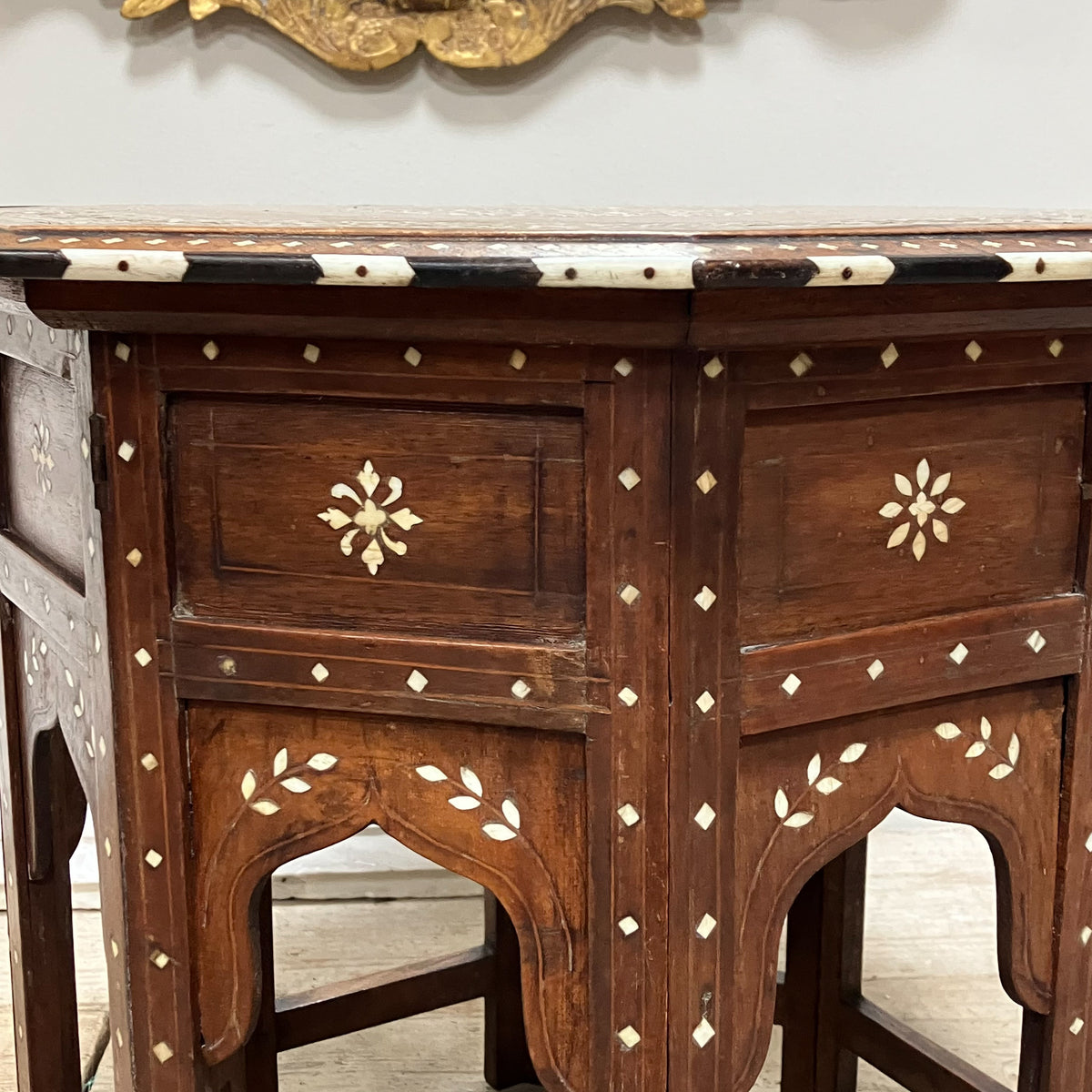 A Late 19th Century Inlaid Hoshiarpur Table