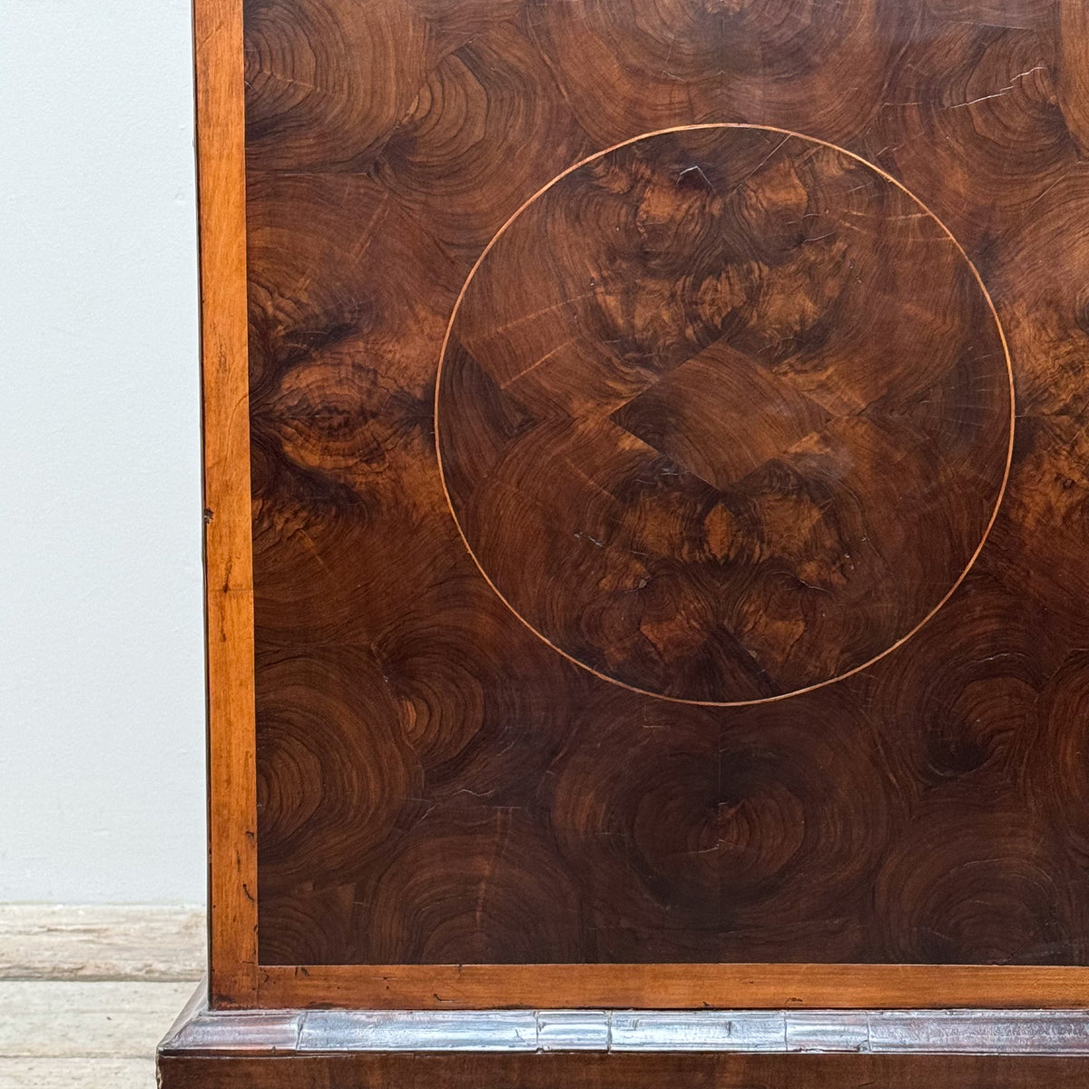 A William & Mary Oyster Veneered Chest of Drawers