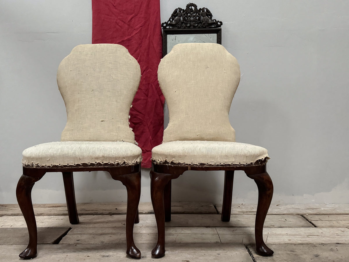 A Pair of George II Walnut Side Chairs