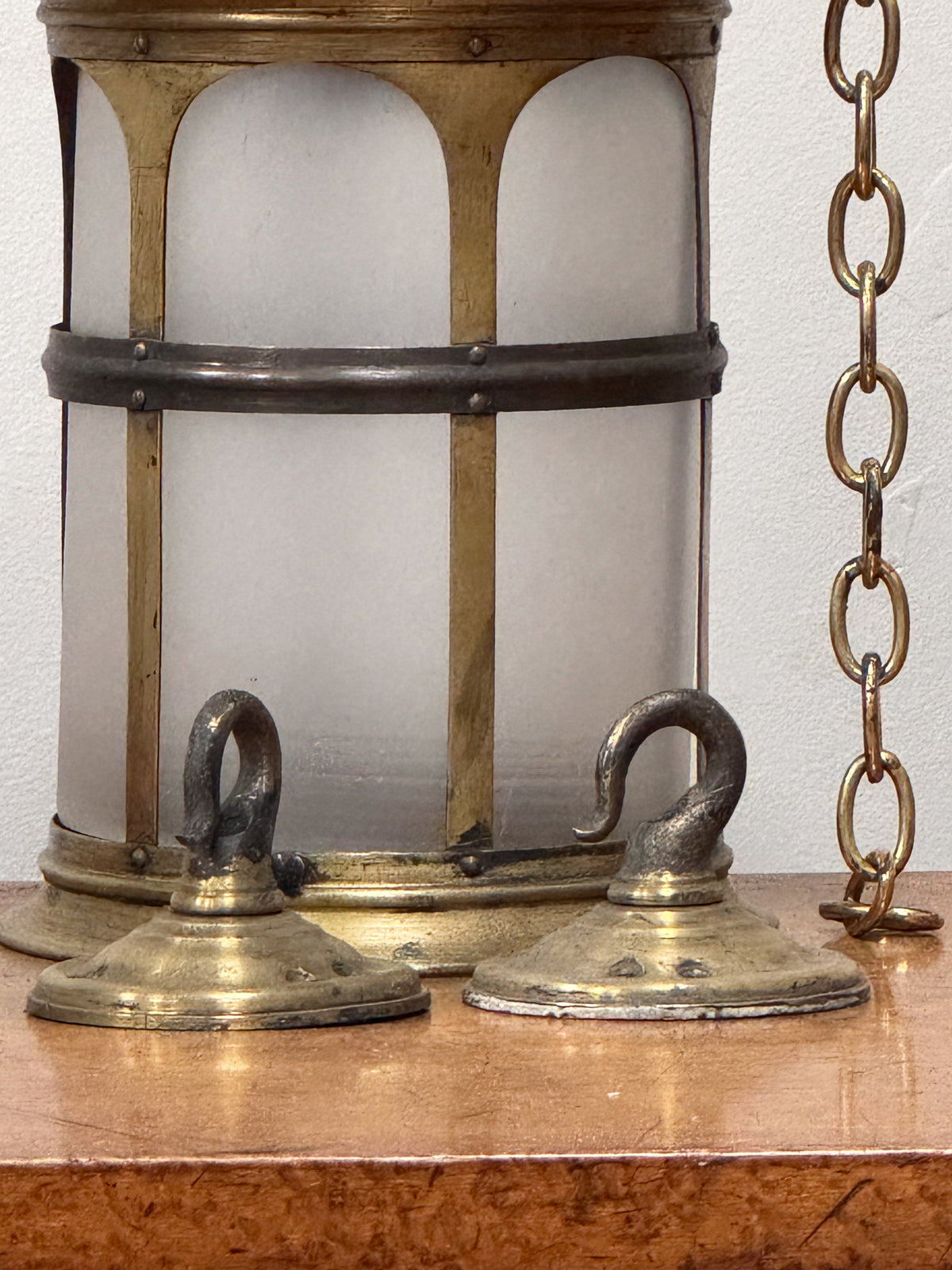 A Pair of Arts & Crafts Brass Lanterns