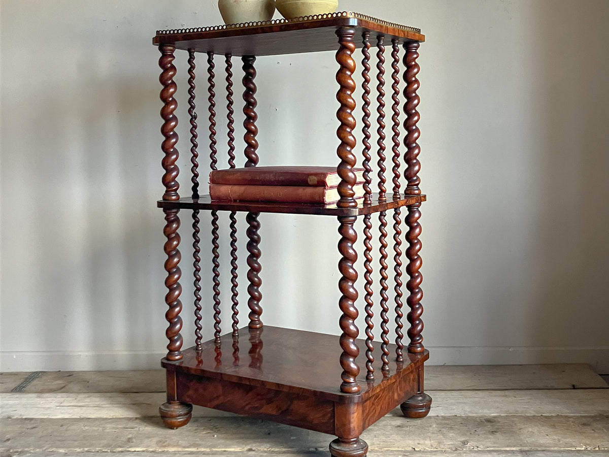 A William IV Burr Walnut Etageré