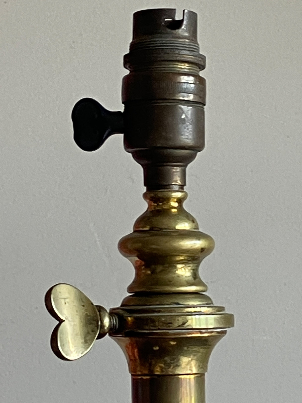 A 19th Brass Telescopic Lamp