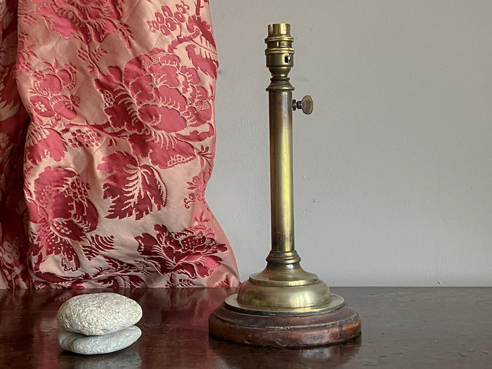 A Smaller 19th Century Brass Telescopic Lamp