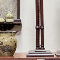 A Pair of Mahogany Cluster Column Lamps