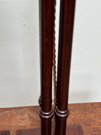 A Pair of Mahogany Cluster Column Lamps