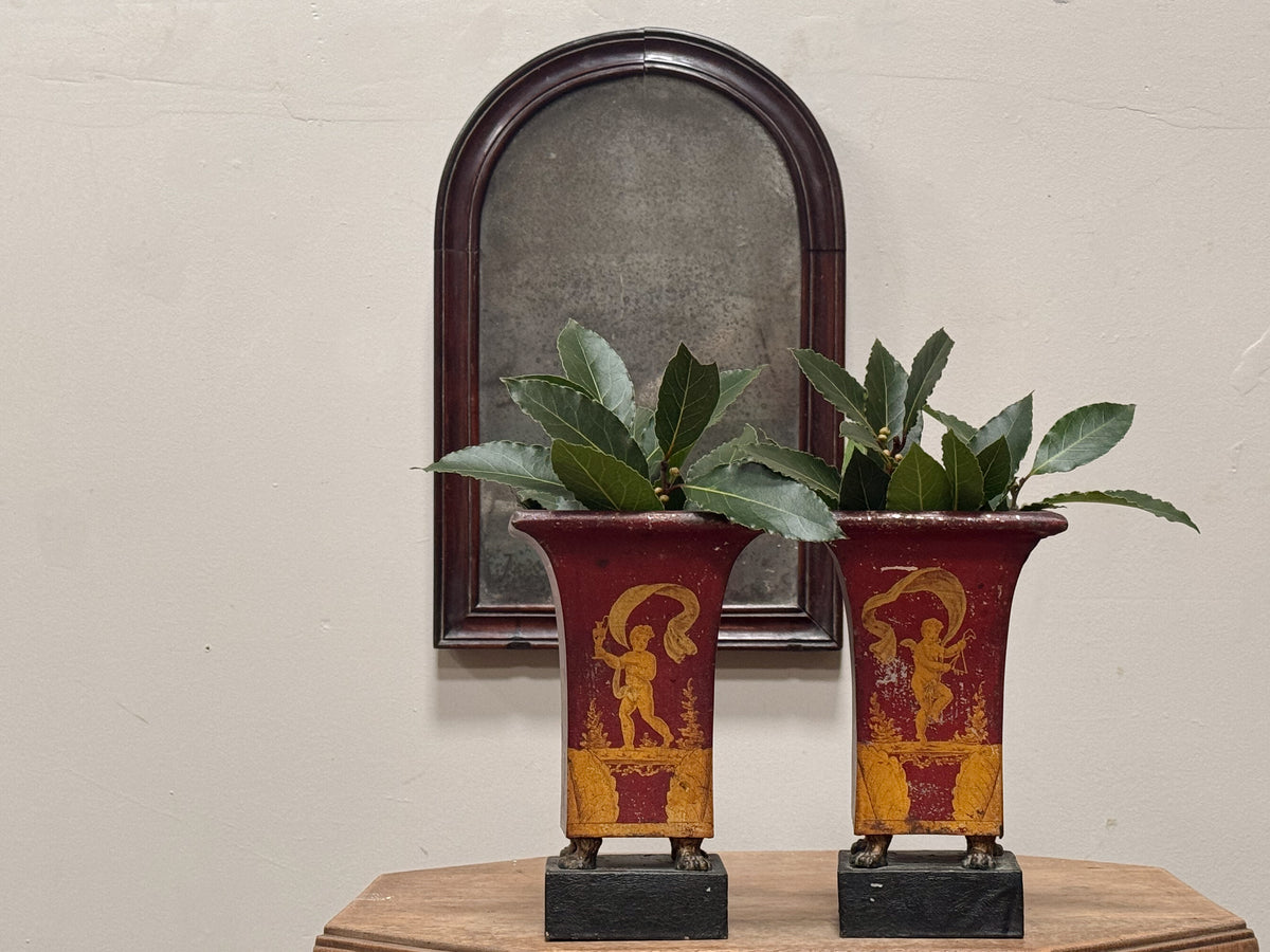 A Pair of 19th Century French Toleware Planters