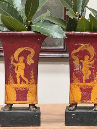 A Pair of 19th Century French Toleware Planters