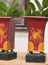 A Pair of 19th Century French Toleware Planters