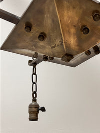 An Early 20th Century Brass Ceiling Light