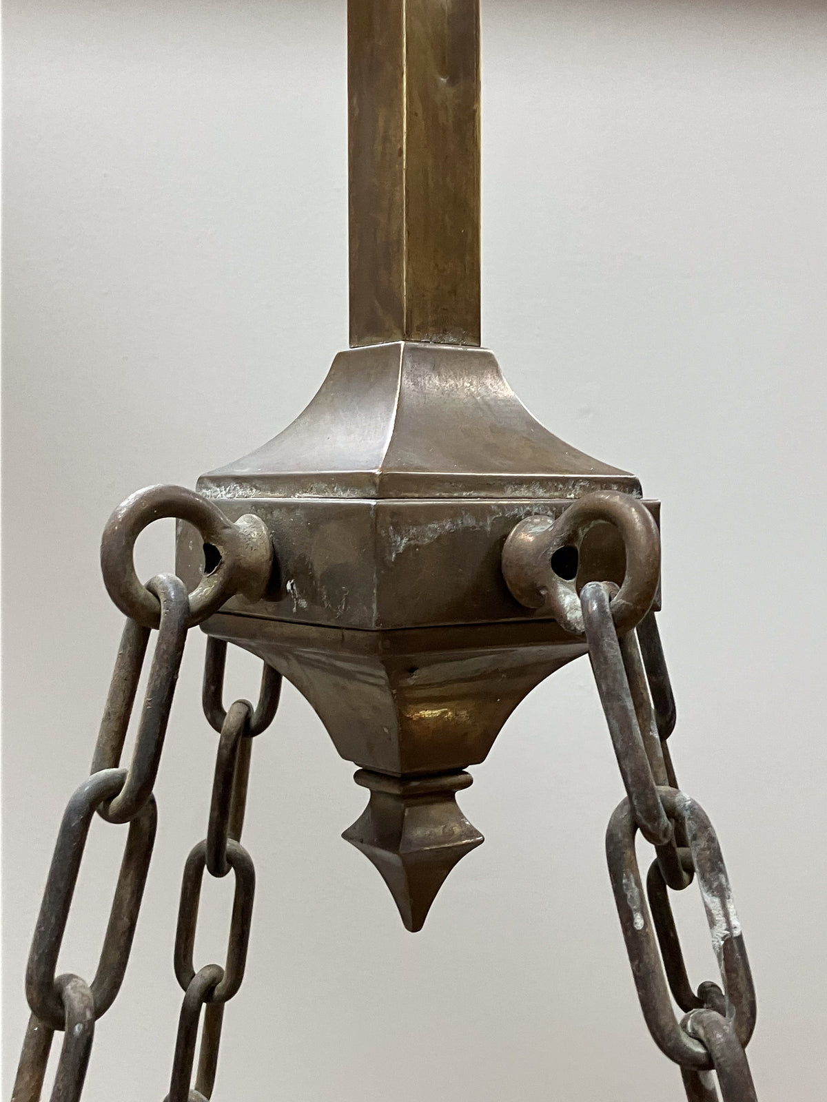 An Early 20th Century Brass Ceiling Light