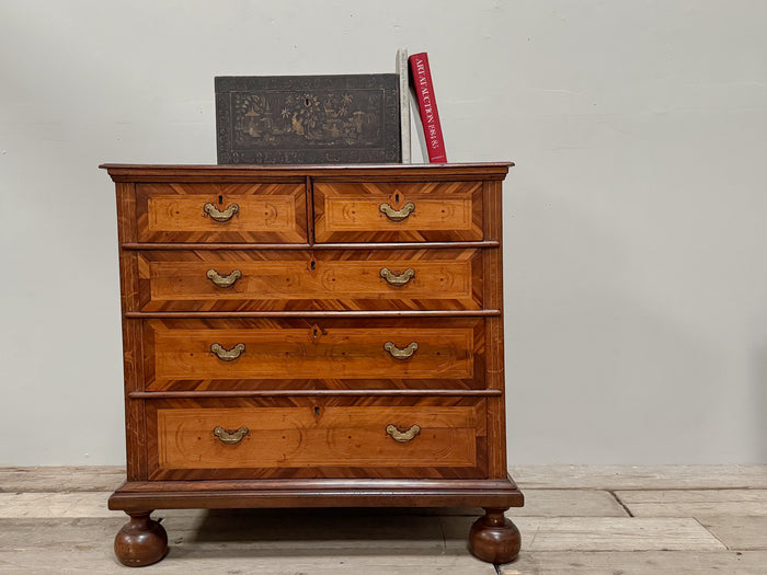 A William & Mary Period Oak Inlaid Chest of Drawers