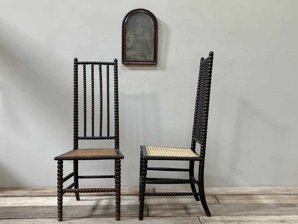 Late 19th Century High Backed Bobbin Chairs