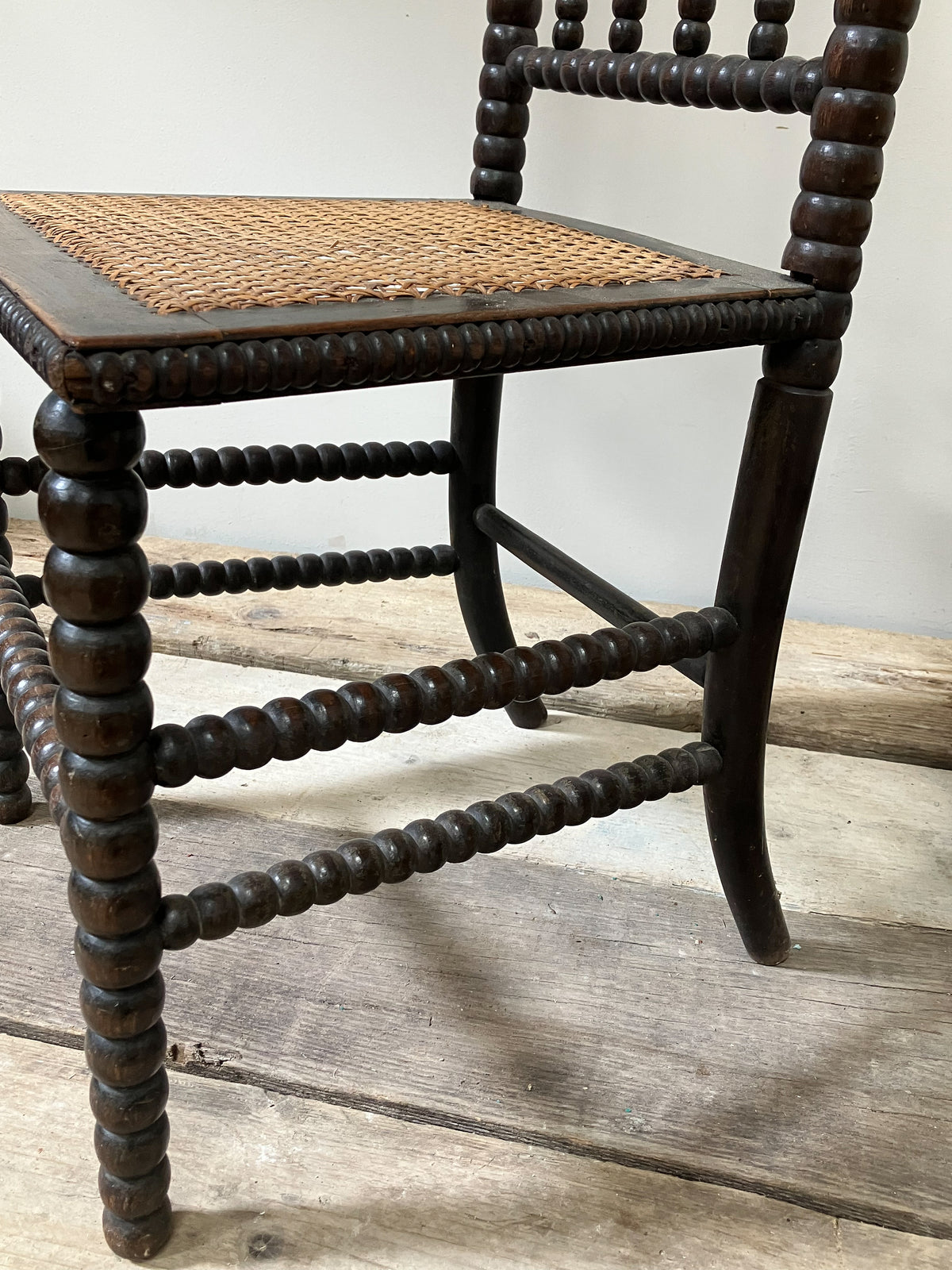 Late 19th Century High Backed Bobbin Chairs