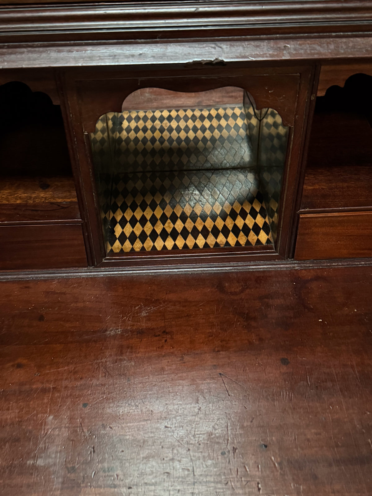 A George II Mahogany Secretaire Bookcase