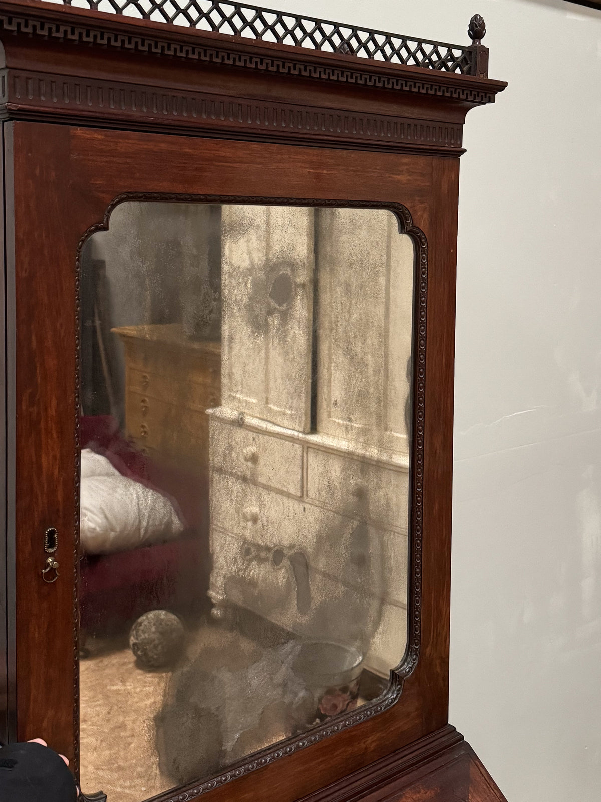 A George II Mahogany Secretaire Bookcase