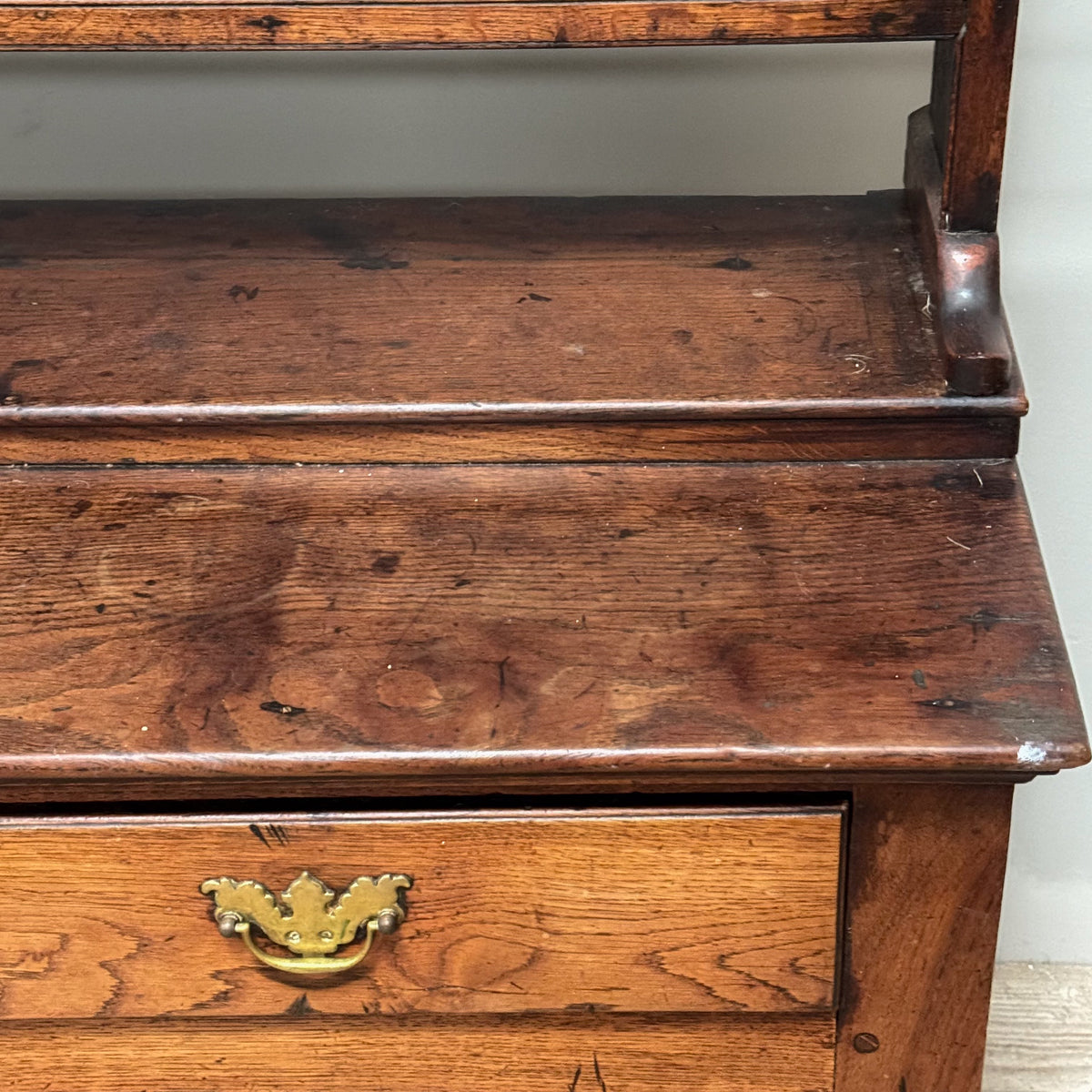 A George III Oak Pot Board Dresser Base